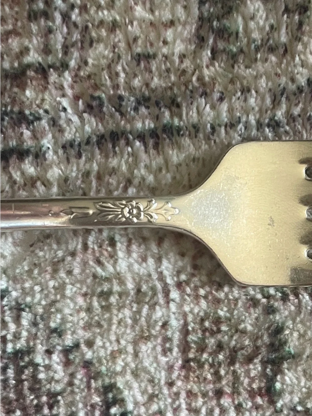 Classic Sterling Silver Ornate Dinner Fork - Silver